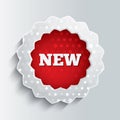 New glass star button. Special offer icon. Royalty Free Stock Photo