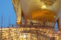 The new golden coloring work of Big Buddha in Ang Thong province