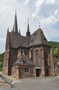 The new Gothic parish church in Lorch-Lorchhausen St Bonifatius, Germany Royalty Free Stock Photo