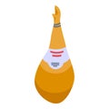 New gourmet jamon icon isometric vector. Cleaver cuisine