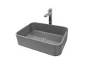 New Gray Sink with Faucet, Contemporary Wash Basin, Washbasin, Wash Bowl, Bathroom Interior Royalty Free Stock Photo