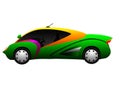 New green-pinky-sided sport car model photo Royalty Free Stock Photo