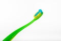 New green toothbrush. Studio shot isolated Royalty Free Stock Photo