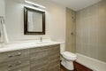 New grey bathroom interior design. Royalty Free Stock Photo