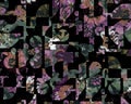 Grunge Revival Pattern Artwork Design Composition
