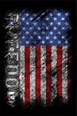 New grunge usa flag background/wallpaper - free vector. Royalty Free Stock Photo