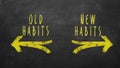 New Habits vs Old Habits Royalty Free Stock Photo