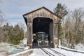 New Hampshire Covered Railroad Bridge Royalty Free Stock Photo