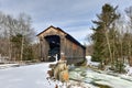 New Hampshire Covered Railroad Bridge Royalty Free Stock Photo