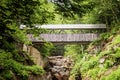 New Hampshire Flume Gorge Sentinel Pine Covered Bridge Royalty Free Stock Photo