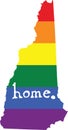 New Hampshire gay pride vector state sign Royalty Free Stock Photo