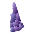 New Hampshire map.