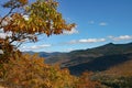 New Hampshire mountain range fall foliage