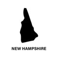 New Hampshire state map silhouette icon.