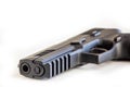 Modern handgun white background isolated close up Royalty Free Stock Photo