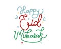 New Happy Eid Mubarak greeting card design Royalty Free Stock Photo