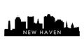 New Haven skyline silhouette.