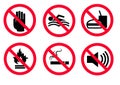 6 New Hazard Pictogram. Hazard warning sign, isolated illustration