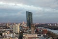 New headquarters of the European Central Bank or ECB. Frankfurt, Skyline Royalty Free Stock Photo