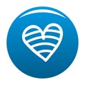 New heart icon vector blue