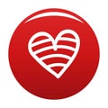 New heart icon vector red
