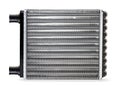 New heater radiator for car on a white background, isolated. Top view radiator stove