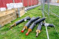 Heating pipeline elements prepared for underground heating pipeline reconstruction