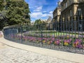 New, higher fence around French Senate House in the Jardin de Luxembourg, Paris, France