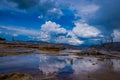 New Highland Terrace, Mammoth Hot Springs, Yellowstone National Park, Wyoming Royalty Free Stock Photo