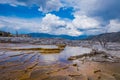 New Highland Terrace, Mammoth Hot Springs, Yellowstone National Park, Wyoming Royalty Free Stock Photo