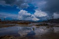 New Highland Terrace, Mammoth Hot Springs, Yellowstone National Park, Wyoming Royalty Free Stock Photo