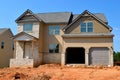 New home being constructed background Royalty Free Stock Photo