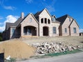 New Brick Home Under Construction Royalty Free Stock Photo