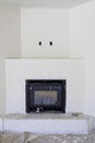 New home construction fireplace incert