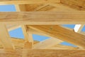 New home construction framing.Fragment. Royalty Free Stock Photo