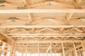 New home construction framing.Fragment. Royalty Free Stock Photo