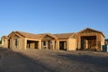 New Home Construction Framing In The Southwest. Royalty Free Stock Photo