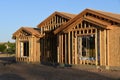 New Home Construction Framing In The Southwest. Royalty Free Stock Photo