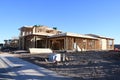 New Home Construction Framing In The Southwest. Royalty Free Stock Photo