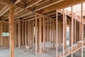 New Home Construction Wood Framing Royalty Free Stock Photo