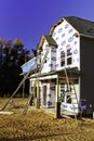 New Home Construction - Ladders and Windows Royalty Free Stock Photo