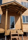 New home construction porch Royalty Free Stock Photo