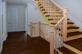 New home construction staining with stains with wood railings and hardwood floors