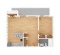 New home floor plan top view Royalty Free Stock Photo