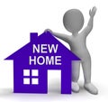 New Home House Shows Buying Property And Moving