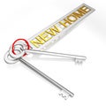 New Home Key Shows Moving To House Royalty Free Stock Photo