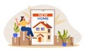 New home vector concept