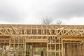 New home wood framing Royalty Free Stock Photo