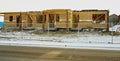 New homes under construction in Edmonton Royalty Free Stock Photo