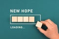 New hope loading, positive mindset, optimism for the future, progress bar, having faith and spirituality Royalty Free Stock Photo